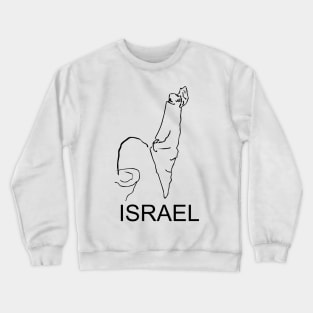 A funny map of Israel Crewneck Sweatshirt